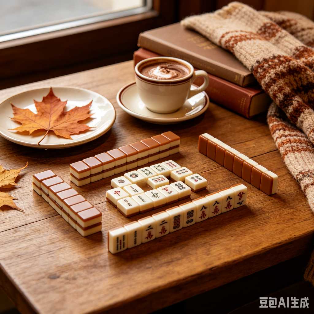 retro text mahjong tiles